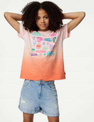 

M&S Collection Camiseta 100% algodón con estampado de Marvel™ (6-16 años) - Pink, Pink