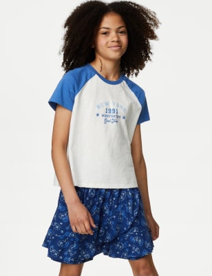 

M&S Collection Camiseta 100% algodón con texto 'New York' (6-16 años) - Ivory Mix, Ivory Mix