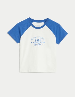 Pure Cotton New York Slogan T-Shirt (6-16 Yrs)