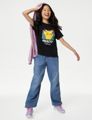 

Girls M&S Collection Pure Cotton Pokemon™ T-Shirt (6-16 Yrs) - Charcoal Mix, Charcoal Mix