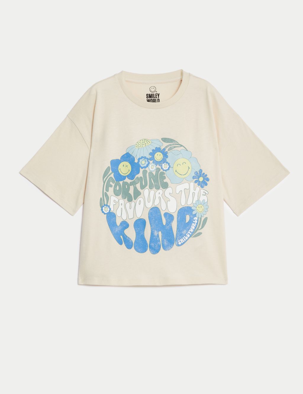 Pure Cotton SmileyWorld® Slogan Shirt (6-16 Yrs) image 2