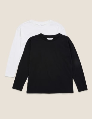

M&S Collection 2er-Pack Oberteile aus reiner Baumwolle (6-16 J.) - Multi, Multi