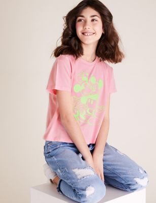 T-shirt 100 % coton à motif Minnie™ & Mickey™ (du 6 au 16 ans) - Pink Mix