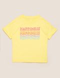 Organic Cotton Happiness Slogan T-Shirt (6-14 Yrs)