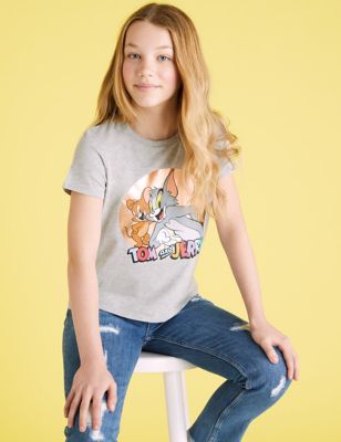 T-shirt à motif Tom and Jerry™ (du 6 au 16 ans) - Grey Marl