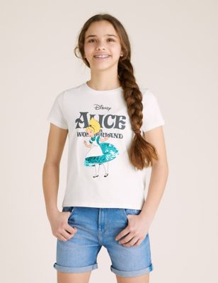 T-shirt 100 % coton à motif Alice au Pays des Merveilles™ (du 6 au 16 ans) - White Mix