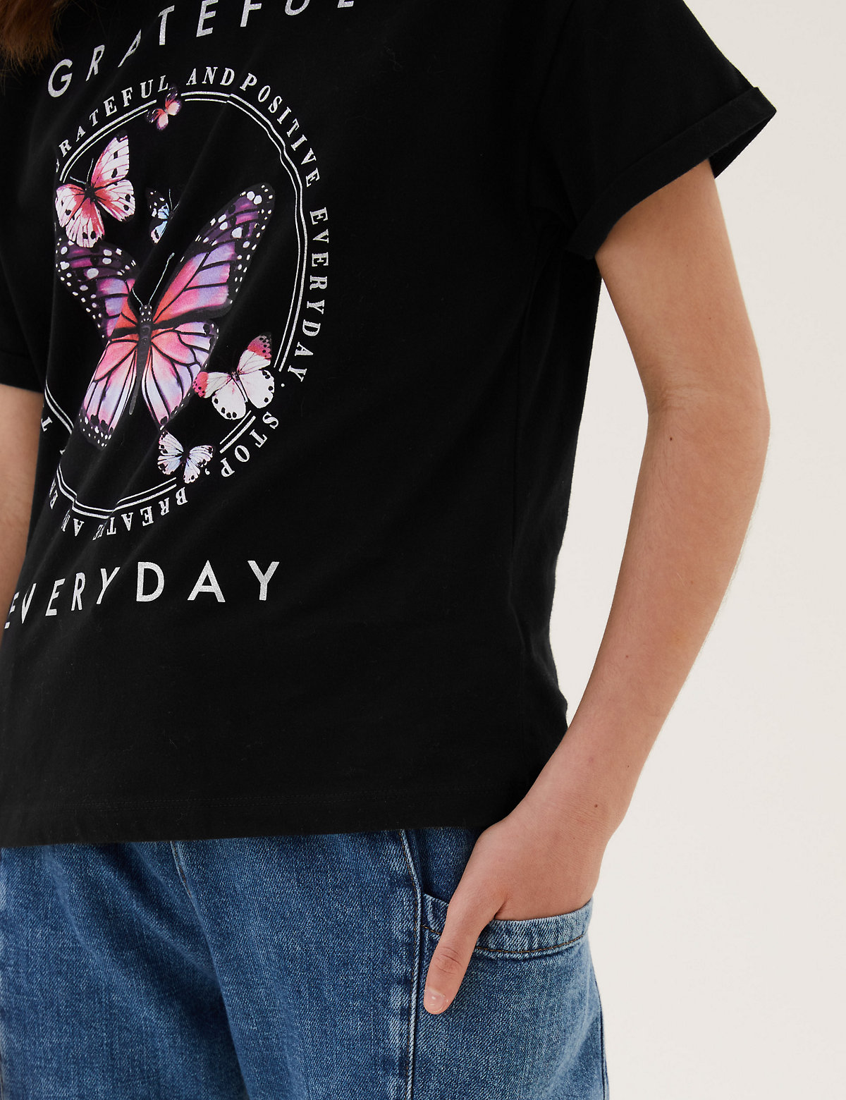 Pure Cotton Butterfly T-Shirt (6-16 Yrs)