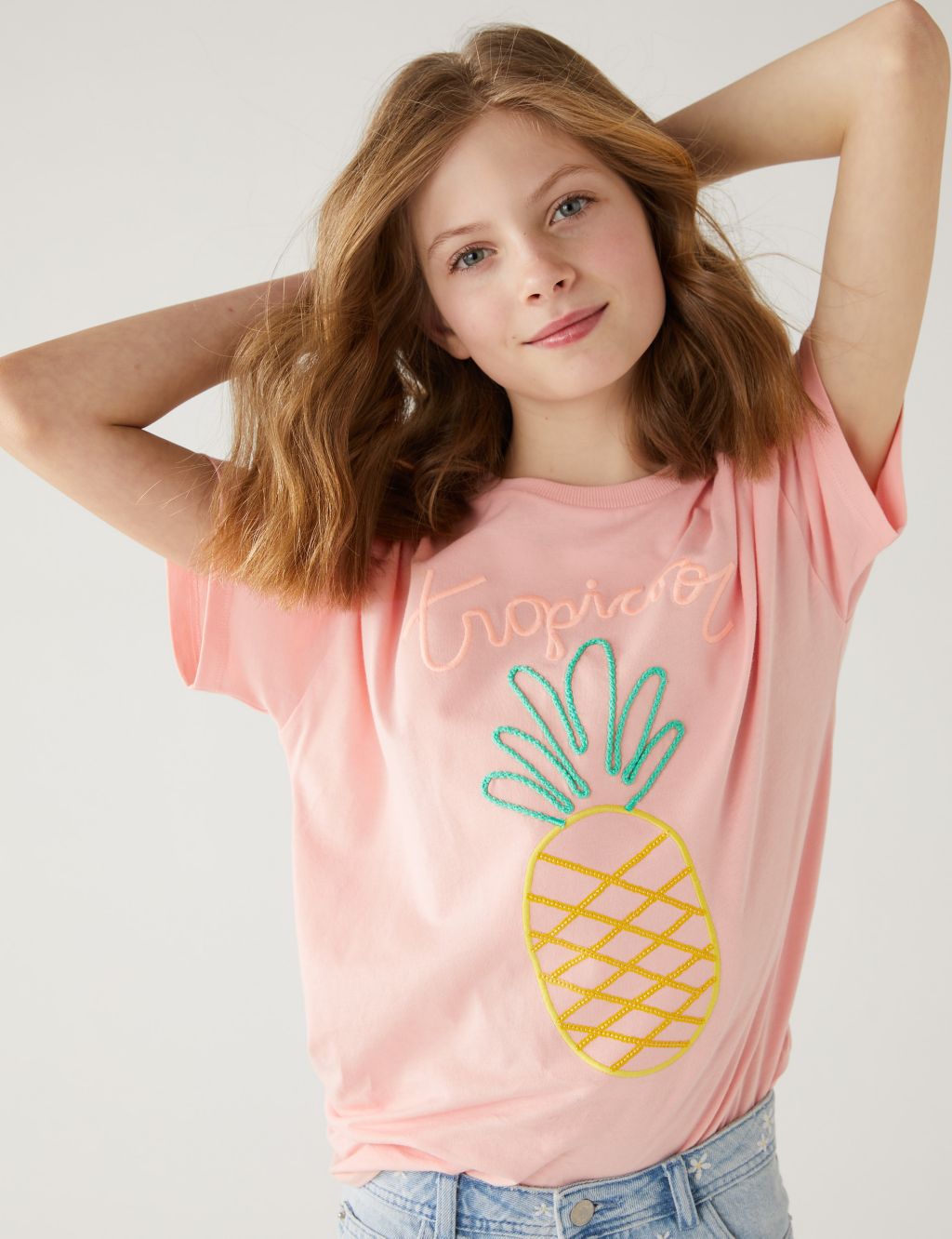 Pure Cotton Pineapple T-Shirt (6-16 Yrs) image 1