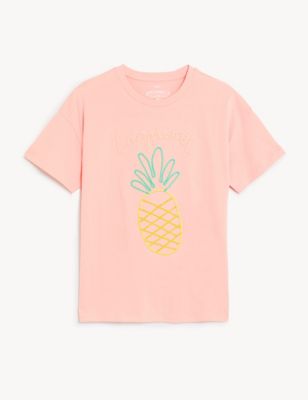 Pure Cotton Pineapple T-Shirt (6-16 Yrs)