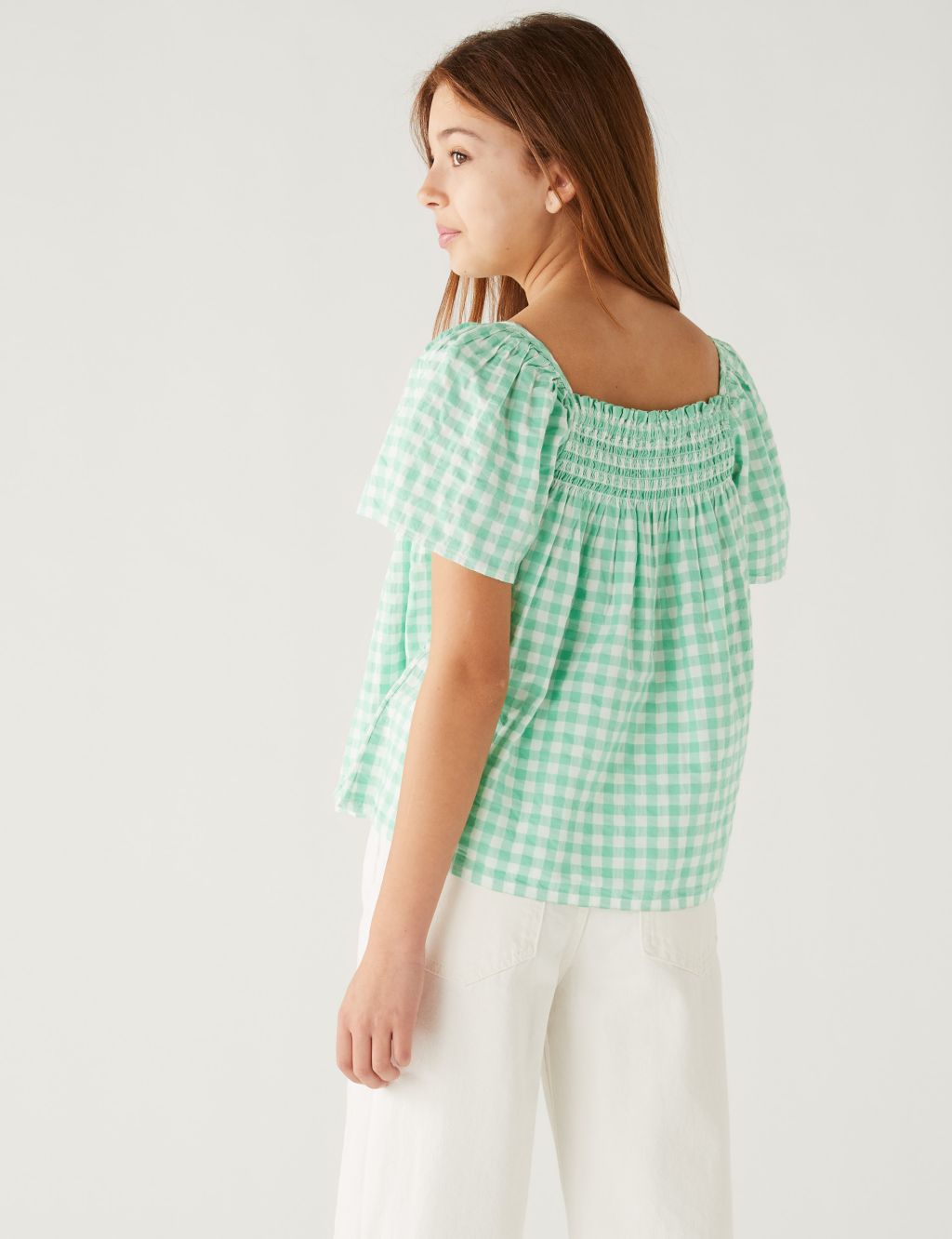 Cotton Rich Checked Blouse (6-16 Yrs) image 3