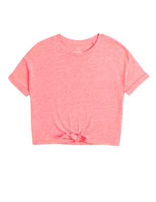 

Girls M&S Collection Cotton Rich Neppy T-Shirt (6-16 Yrs) - Coral, Coral