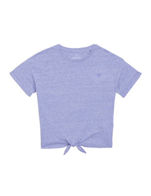 

Girls M&S Collection Cotton Rich Neppy T-Shirt (6-16 Yrs) - Purple, Purple