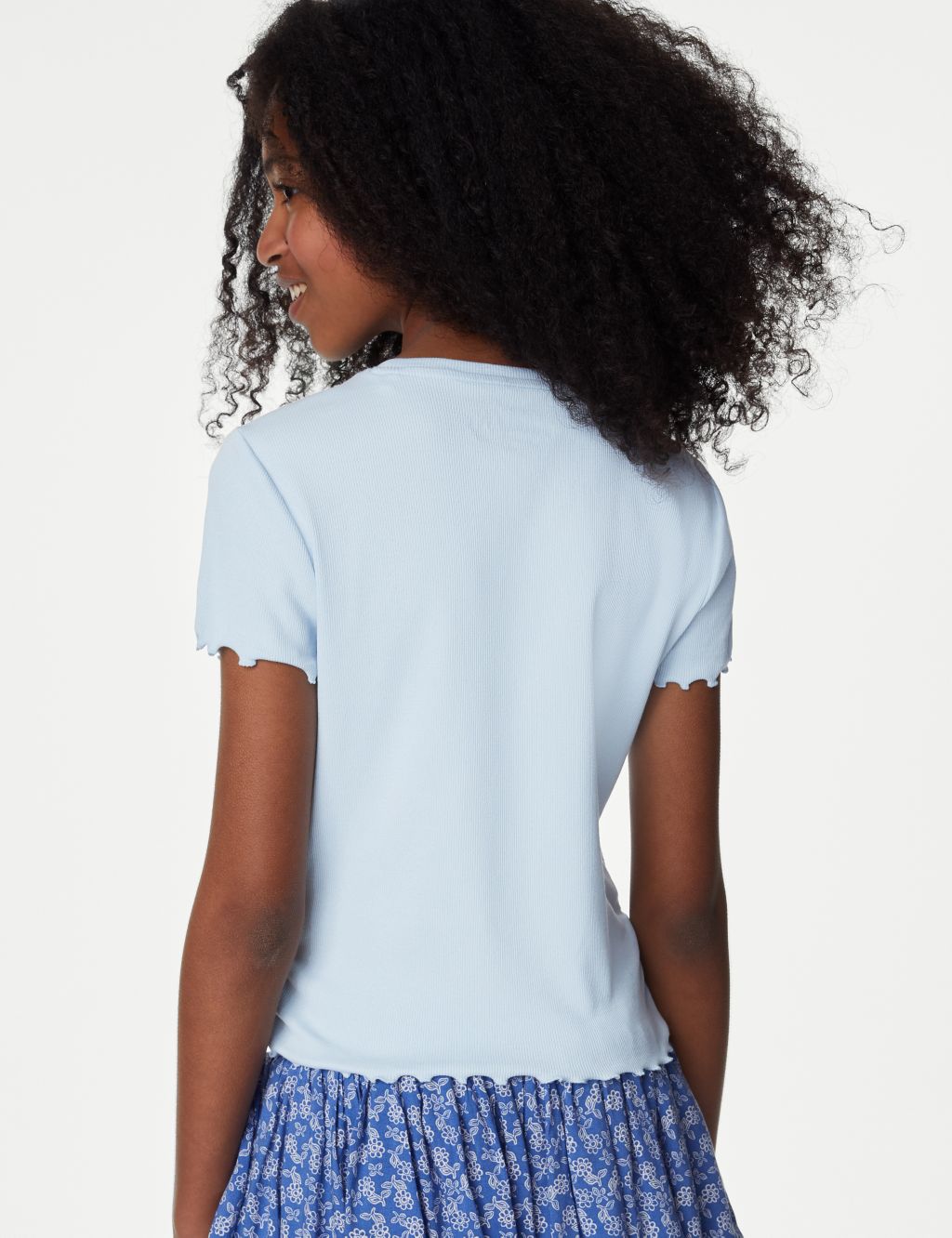 Cotton Rich Ruched T-Shirt (6-16 Yrs) image 4
