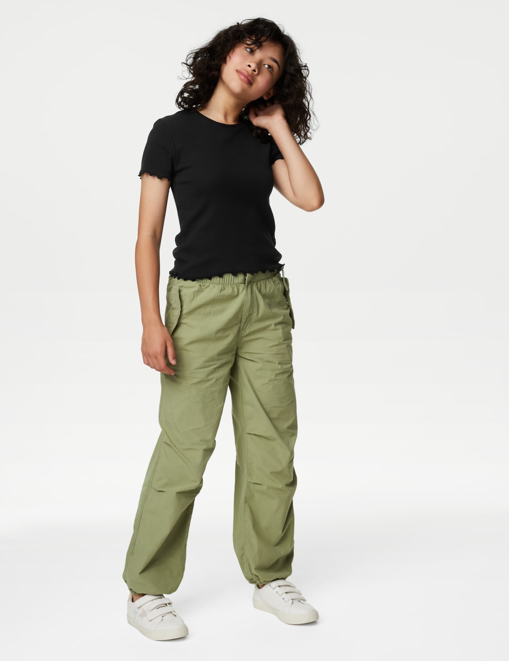 Cotton Rich Ruched T-Shirt (6-16 Yrs) image 3