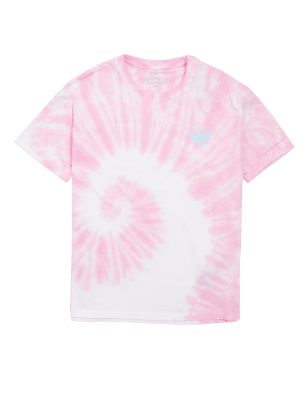 

Girls M&S Collection Pure Cotton Tie Dye T-Shirt (6-16 Yrs) - Pink Mix, Pink Mix