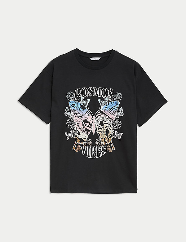 Camiseta 100% algodón con estampado de mariposas (6-16&nbsp;años) - ES