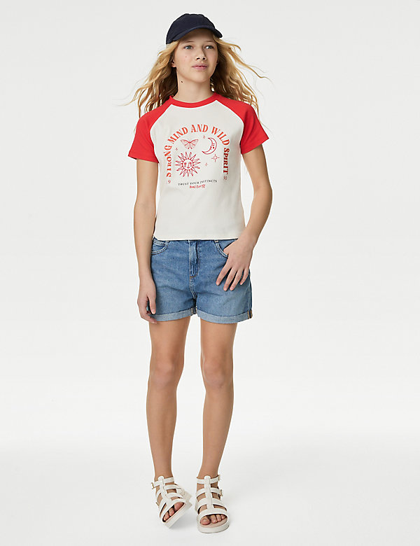 Gemustertes T-Shirt mit hohem Baumwollanteil (6–16 J.) - DE