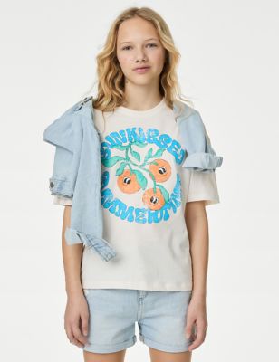 Pure Cotton Graphic T-Shirt (6-16 Years) - CA