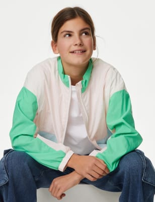 M&S Girl's Colour Block Windbreaker (6-16 Yrs) - 10-11 - Pink Mix, Pink Mix