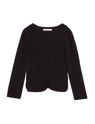 

Girls M&S Collection Glitter Top (6 - 16 Yrs) - Black Mix, Black Mix