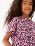 Pure Cotton Leopard Print T-Shirt (6-16 Yrs)
