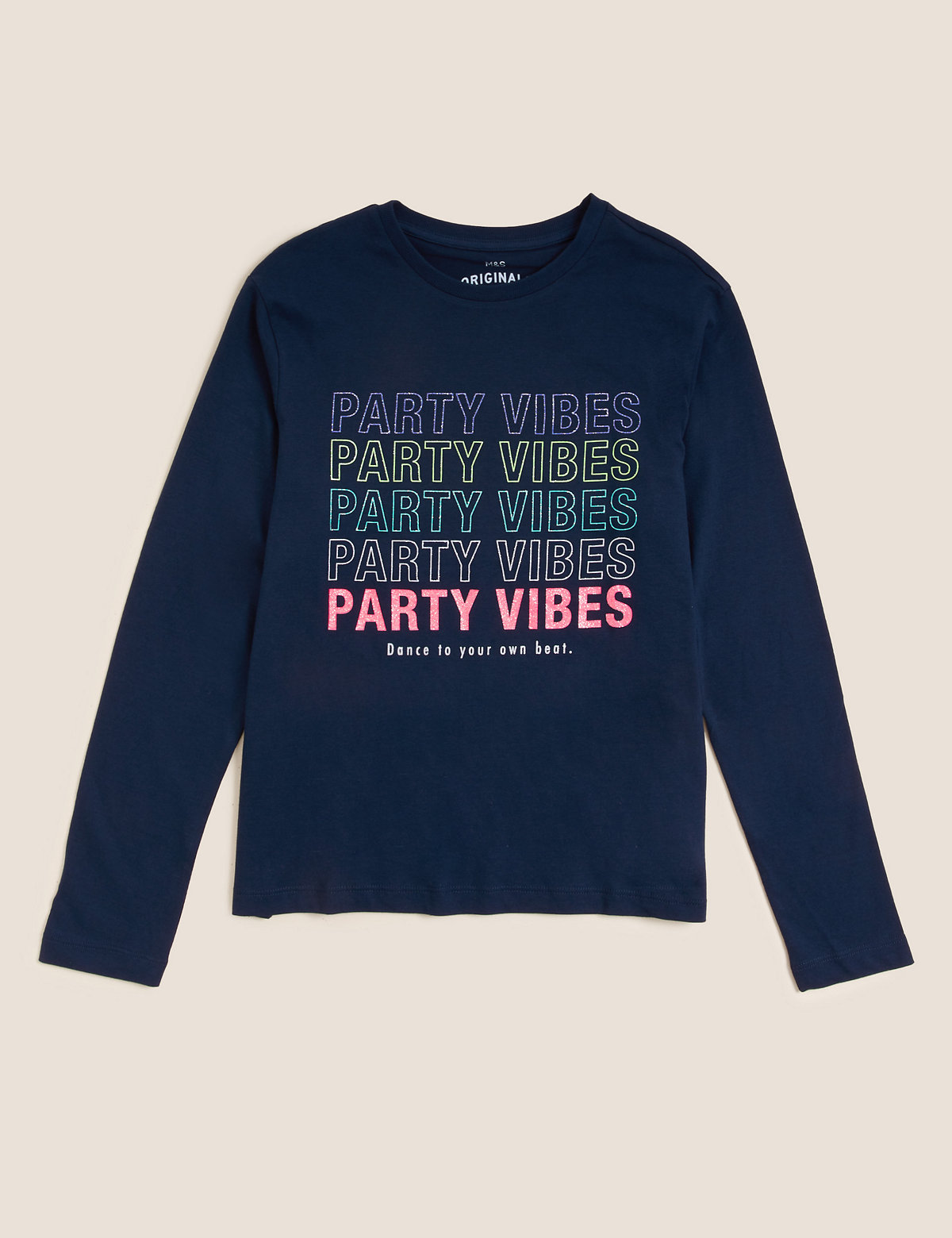 Pure Cotton Party Vibes Slogan T-Shirt
