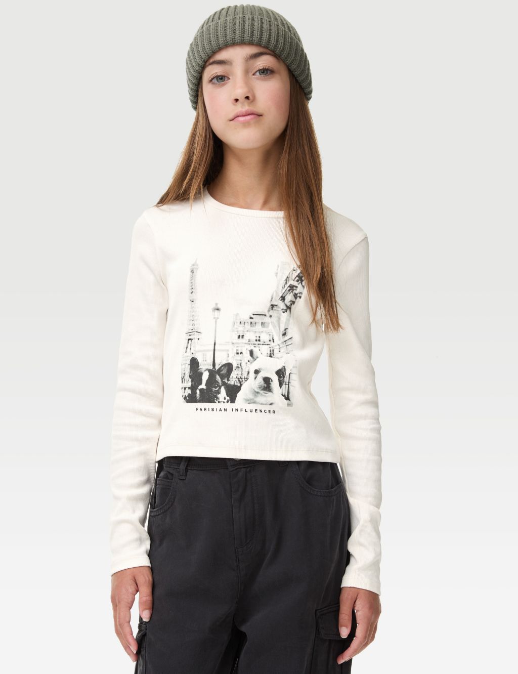 Cotton Rich NYC Graphic Ribbed Top (6-16 Yrs)