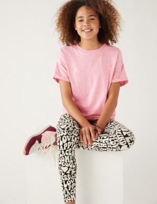 

Girls M&S Collection Cotton Blend T-Shirt (6-16 Yrs) - Pink, Pink