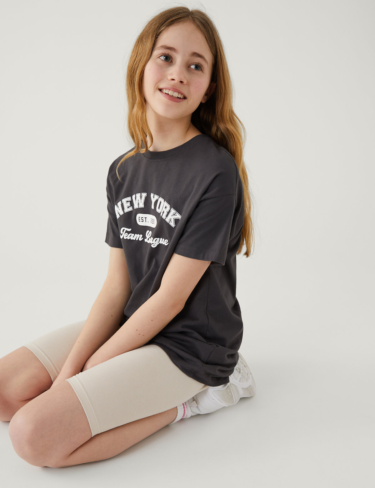 Pure Cotton New York Slogan T-Shirt (6-16 Yrs)