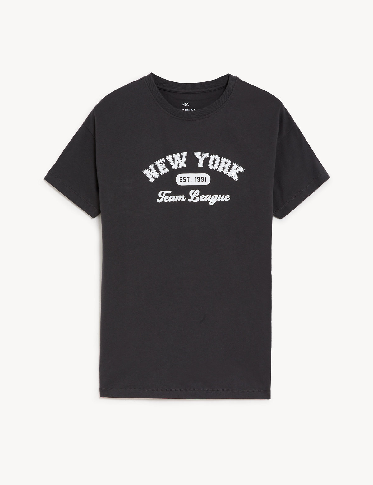 Pure Cotton New York Slogan T-Shirt (6-16 Yrs)