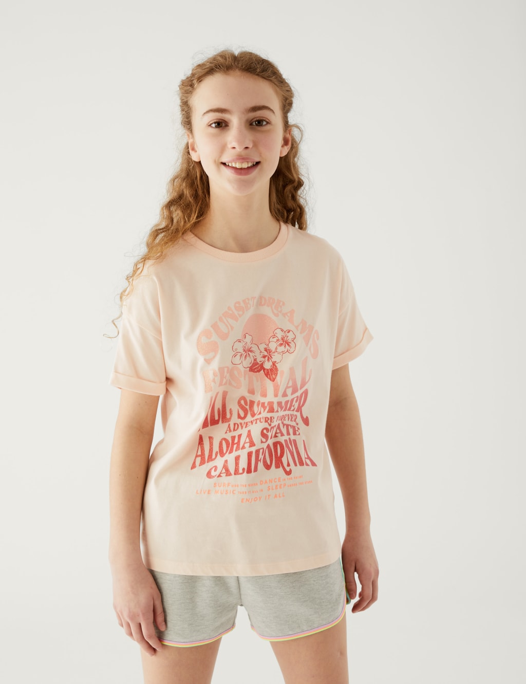 Pure Cotton California Slogan T-Shirt image 1