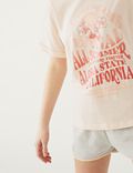 Pure Cotton California Slogan T-Shirt