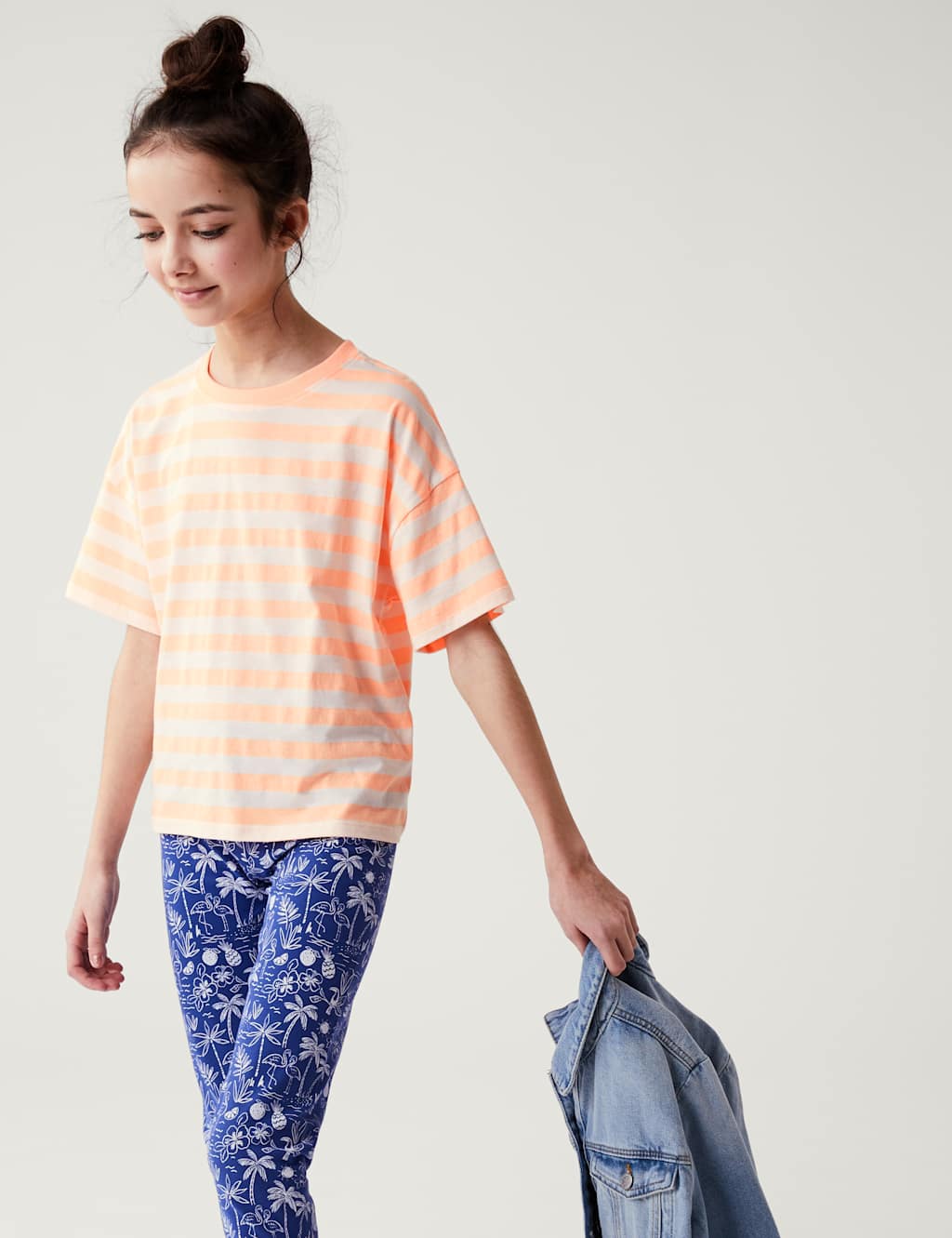 Cotton Rich Striped T-Shirt (6-16 Yrs) image 2
