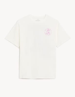 

Girls Pure Cotton Dolphin T-Shirt (6-16 Yrs) - White, White
