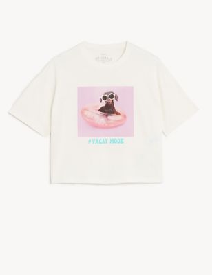 Pure Cotton Photographic Dog T-Shirt (6-16 Yrs)