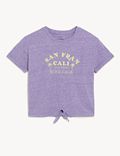 Cotton Blend California Slogan T-Shirt