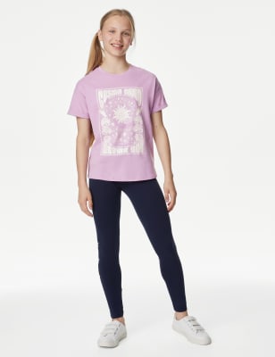 

M&S Collection T-Shirt aus reiner Baumwolle mit Weltraumgrafik (6-16 J.) - Pink, Pink
