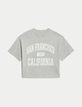 Katoenrijk T-shirt met grafisch San Francisco-motief (6-16 jaar)