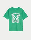 Puur katoenen T-shirt met 'Palm Beach' (6-16 jaar)