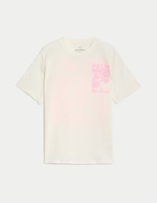 

Girls M&S Collection Pure Cotton Palm Beach T-Shirt (6-16 Yrs) - Ivory Mix, Ivory Mix