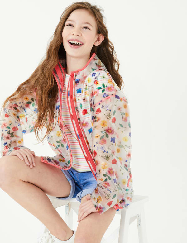 Stormwear™ Floral Fisherman Jacket (6-16 Yrs)