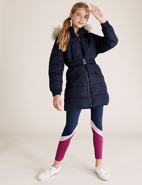 Dlouhý zateplený kabát s&nbsp;kapucí a&nbsp;technologií Stormwear™ (6–16&nbsp;let) - CZ