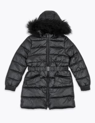 girls long black coat