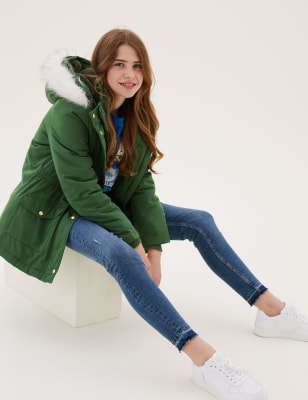 

Girls M&S Collection Stormwear™ Hooded Parka (6-16 yrs) - Green, Green