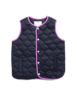 

Girls M&S Collection Lightweight Padded Gilet (6-16 Yrs) - Navy Mix, Navy Mix