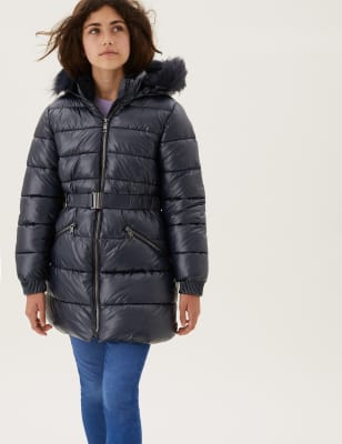 

Girls M&S Collection Stormwear™ Hooded Metallic Padded Jacket (2-16 Yrs) - Navy, Navy