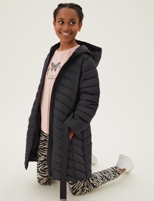 

Girls M&S Collection Stormwear™ Lightweight Longline Padded Coat (6-16 Yrs) - Black, Black