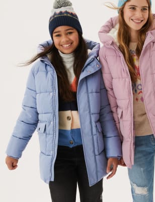 

M&S Collection Wattierter, langer Mantel mit Stormwear™ (6-16 Jahre) - Blue, Blue