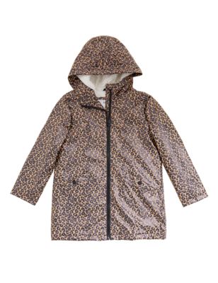 M&S Girls Stormwear  Leopard Print Fisherman Coat (6-16 Yrs)