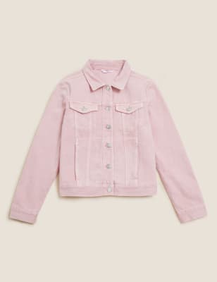 Pink denim jacket outlet h&m